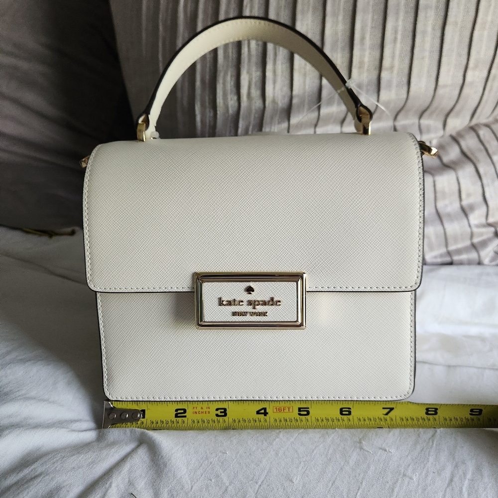 Kate Spade Cream Reegan Saffiano Leather Top handle tote, 6pc Set NWT - Picture 10 of 15